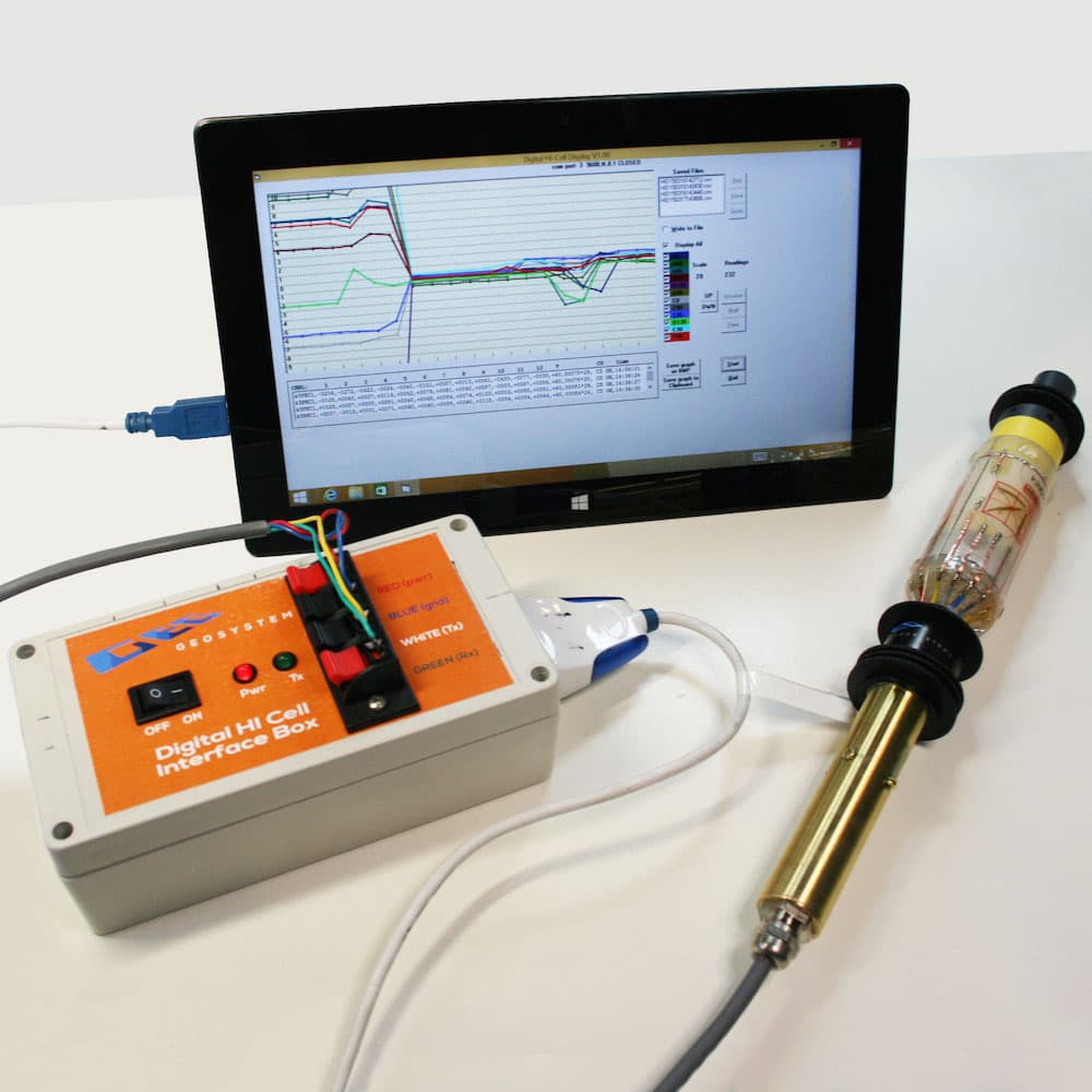 Hollow inclusion cell for dam stress monitoring.