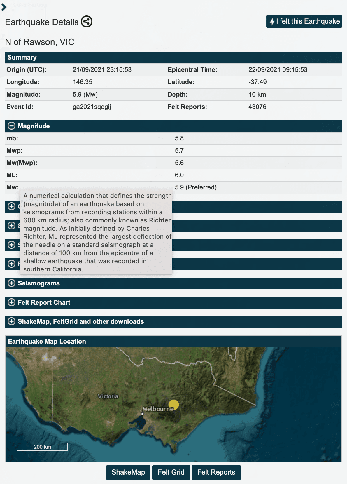 Two years on from Victoria’s largest earthquake