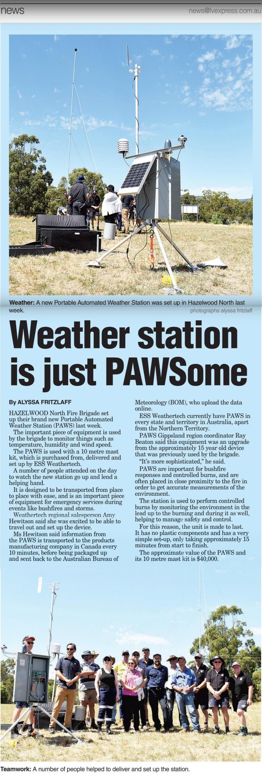 Hazelwood North CFA get their PAWS dirty